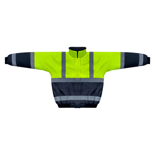 Hi vis taped bomber jacket